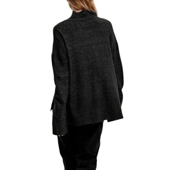 NEW Vero Moda Wind Highneck Pullover Oversized Sweater  Stretchy Black‎ Size M - Picture 3 of 14